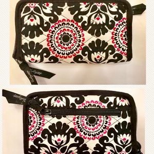 Thirty-One Pattern Wallet - Pink and Black